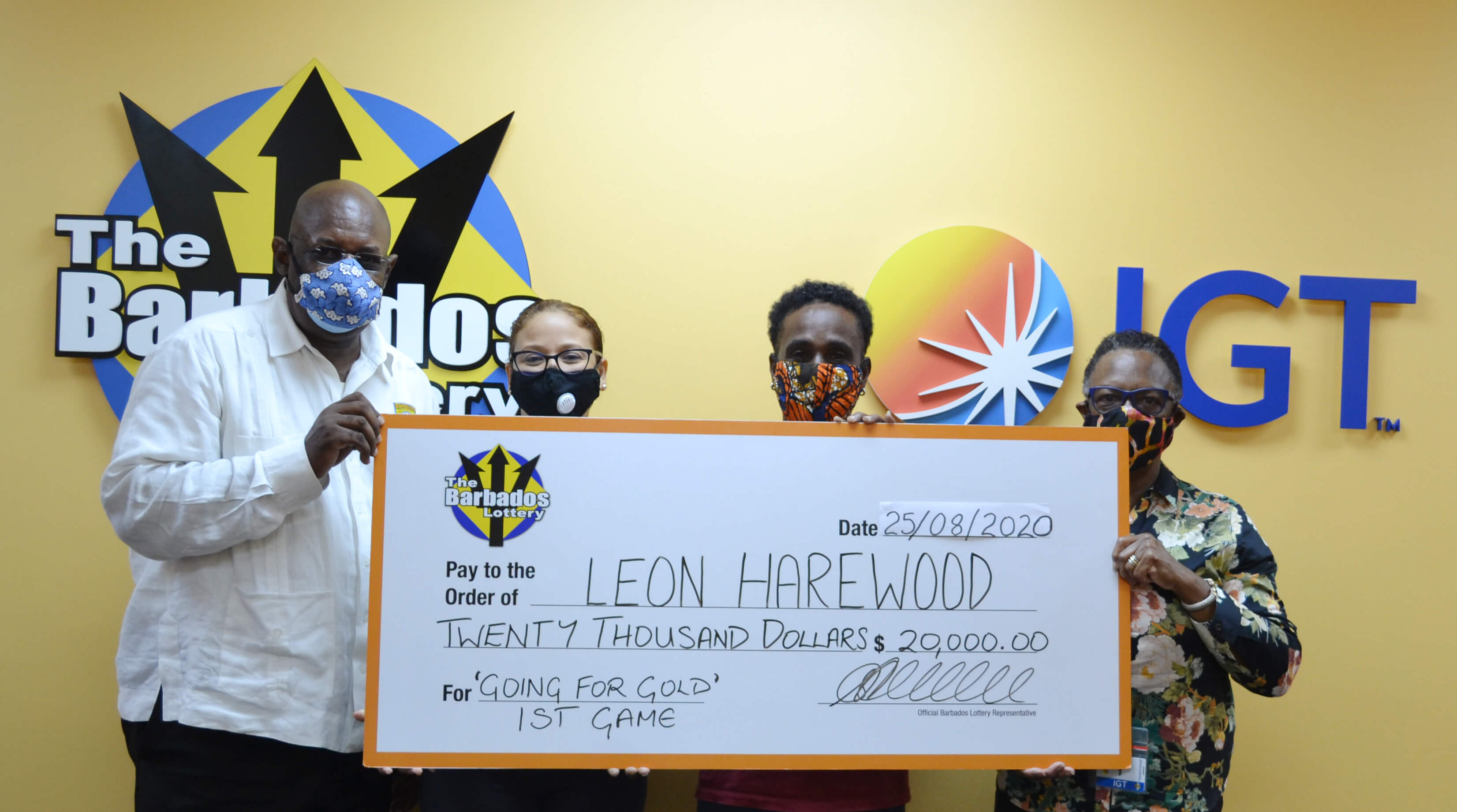 Leon strikes ‘Gold’ with Going for Gold and The Barbados Lottery! The